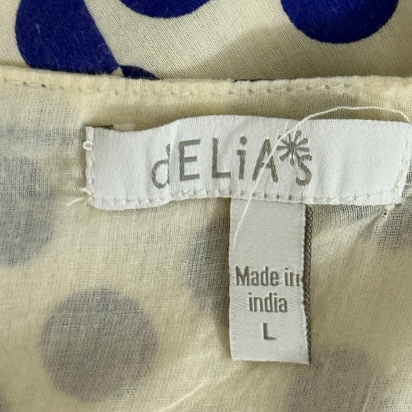 dELiA*s Blue and White Sleeveless A-Line Sundress - Picture 9 of 10